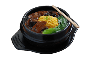 Noodles in Soup with 3 Kinds of Mushroom