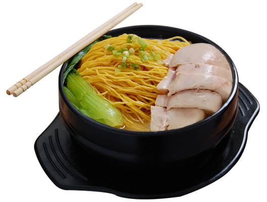 Noodles in Soup with White Chicken